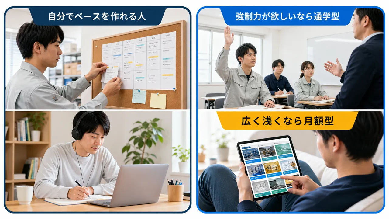 自分でペースを作れる人と別の型が合う人の対比
