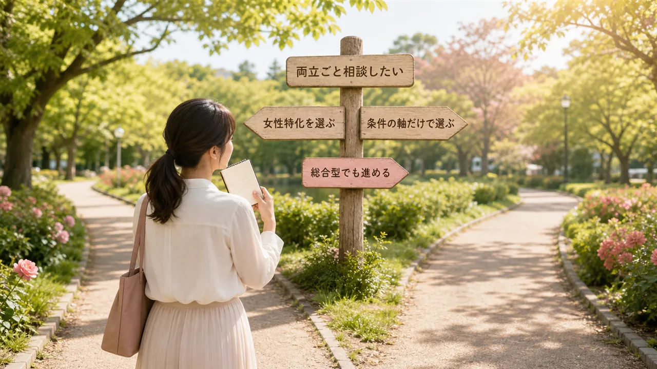 両立相談か条件軸かで分かれる2方向の道標